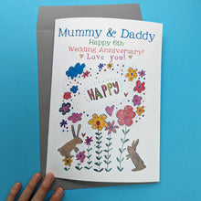 Load image into Gallery viewer, Personalised Big Wedding Anniversary Card