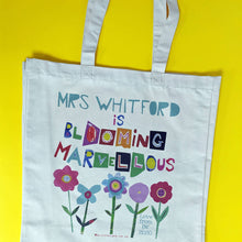 Load image into Gallery viewer, Personalised Blooming Marvellous Teacher Bag