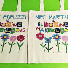 Load image into Gallery viewer, Personalised Blooming Marvellous Teacher Bag
