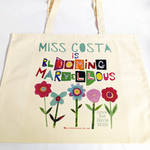 Load image into Gallery viewer, Personalised Blooming Marvellous Teacher Bag