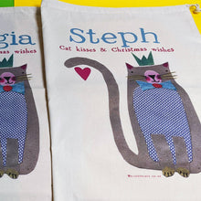 Load image into Gallery viewer, Personalised Cat Lady Christmas Gift Sack