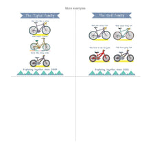 Load image into Gallery viewer, Personalised Cycling Family Print