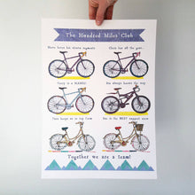 Load image into Gallery viewer, Personalised Cycling Family Print