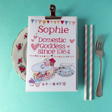 Load image into Gallery viewer, Personalised 'Domestic Goddess' Apron