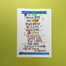 Load image into Gallery viewer, Personalised Family Print