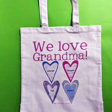 Load image into Gallery viewer, Personalised Heart's Canvas Bag
