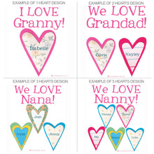 Load image into Gallery viewer, Personalised Heart's Canvas Bag