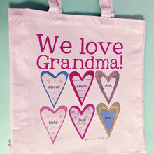 Load image into Gallery viewer, Personalised Heart's Canvas Bag