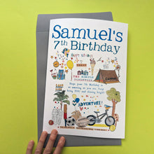 Load image into Gallery viewer, Personalised Kids Birthday Card