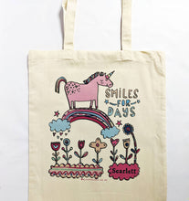 Load image into Gallery viewer, Personalised Love Unicorns Bag
