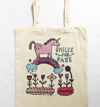 Load image into Gallery viewer, Personalised Love Unicorns Bag