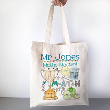 Load image into Gallery viewer, Personalised Maths Teacher Bag
