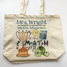 Load image into Gallery viewer, Personalised Maths Teacher Bag
