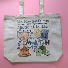 Load image into Gallery viewer, Personalised Maths Teacher Bag