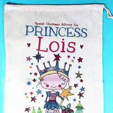 Load image into Gallery viewer, Personalised Princess Christmas Sack