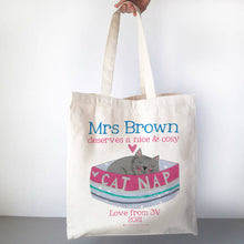 Load image into Gallery viewer, Personalised Purrfect Teacher Bag