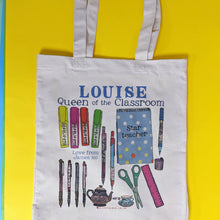 Load image into Gallery viewer, Personalised Queen Of The Classroom Bag