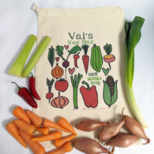 Load image into Gallery viewer, Personalised Reusable Cotton Veg Bag