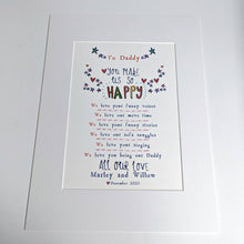 Load image into Gallery viewer, Personalised Six Reasons Why I Love You Print