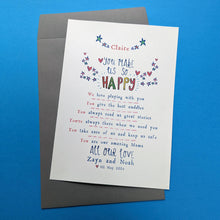 Load image into Gallery viewer, Personalised Six Reasons Why I Love You Print