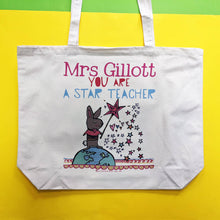 Load image into Gallery viewer, Personalised Star Teacher Bag