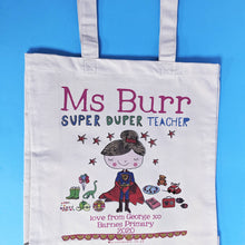 Load image into Gallery viewer, Personalised Super Duper Teacher Bag