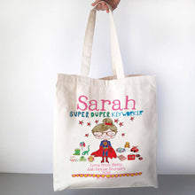 Load image into Gallery viewer, Personalised Super Duper Teacher Bag