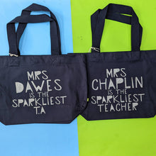 Load image into Gallery viewer, Personalised Super Sparkly Teacher Bag