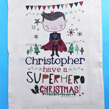 Load image into Gallery viewer, Personalised Superhero Christmas gift sack