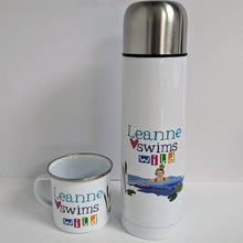 Load image into Gallery viewer, Personalised Swim Wild Flask And Mug Set