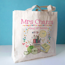 Load image into Gallery viewer, Personalised Teacher's Book Bag