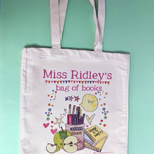 Load image into Gallery viewer, Personalised Teacher's Book Bag