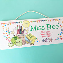 Load image into Gallery viewer, Personalised Teacher Sign