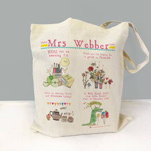 Load image into Gallery viewer, Personalised Teacher Story Bag