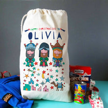 Load image into Gallery viewer, Personalised 3 Kings Christmas Sack