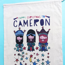 Load image into Gallery viewer, Personalised 3 Kings Christmas Sack