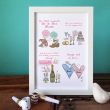 Load image into Gallery viewer, Personalised Wedding Anniversary Story Print