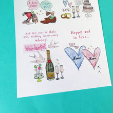 Load image into Gallery viewer, Personalised Wedding Anniversary Story Print