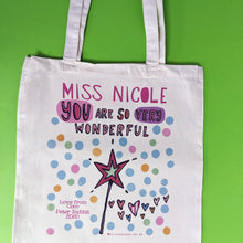Load image into Gallery viewer, Personalised Wonderful Teacher Bag