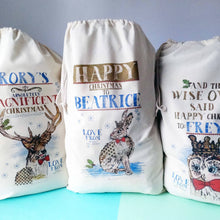 Load image into Gallery viewer, Personalised Woodland Christmas Sack