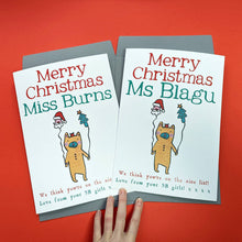 Load image into Gallery viewer, Personalised Big Christmas Card For Teachers