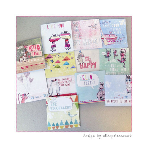Pack Of 12 'Feel Good' Greeting Cards