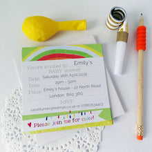 Load image into Gallery viewer, Personalised Baby Shower Invitations
