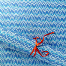 Load image into Gallery viewer, Recycled gift wrap - Blue zig zag