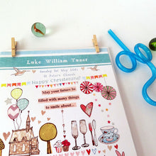 Load image into Gallery viewer, Personalised Christening Story Card