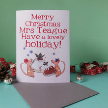 Load image into Gallery viewer, Personalised Big Christmas Card
