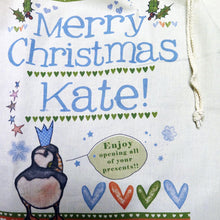 Load image into Gallery viewer, Personalised Christmas gift sack