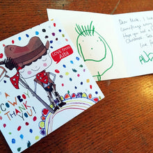Load image into Gallery viewer, Personalised Cowboy Thank You Cards