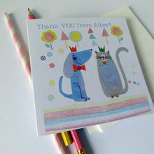 Load image into Gallery viewer, Personalised Pack of 6 Thank you Cards (Choice of designs)
