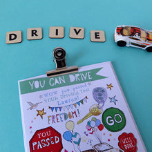 Load image into Gallery viewer, Personalised 'Passed' Driving Test Card